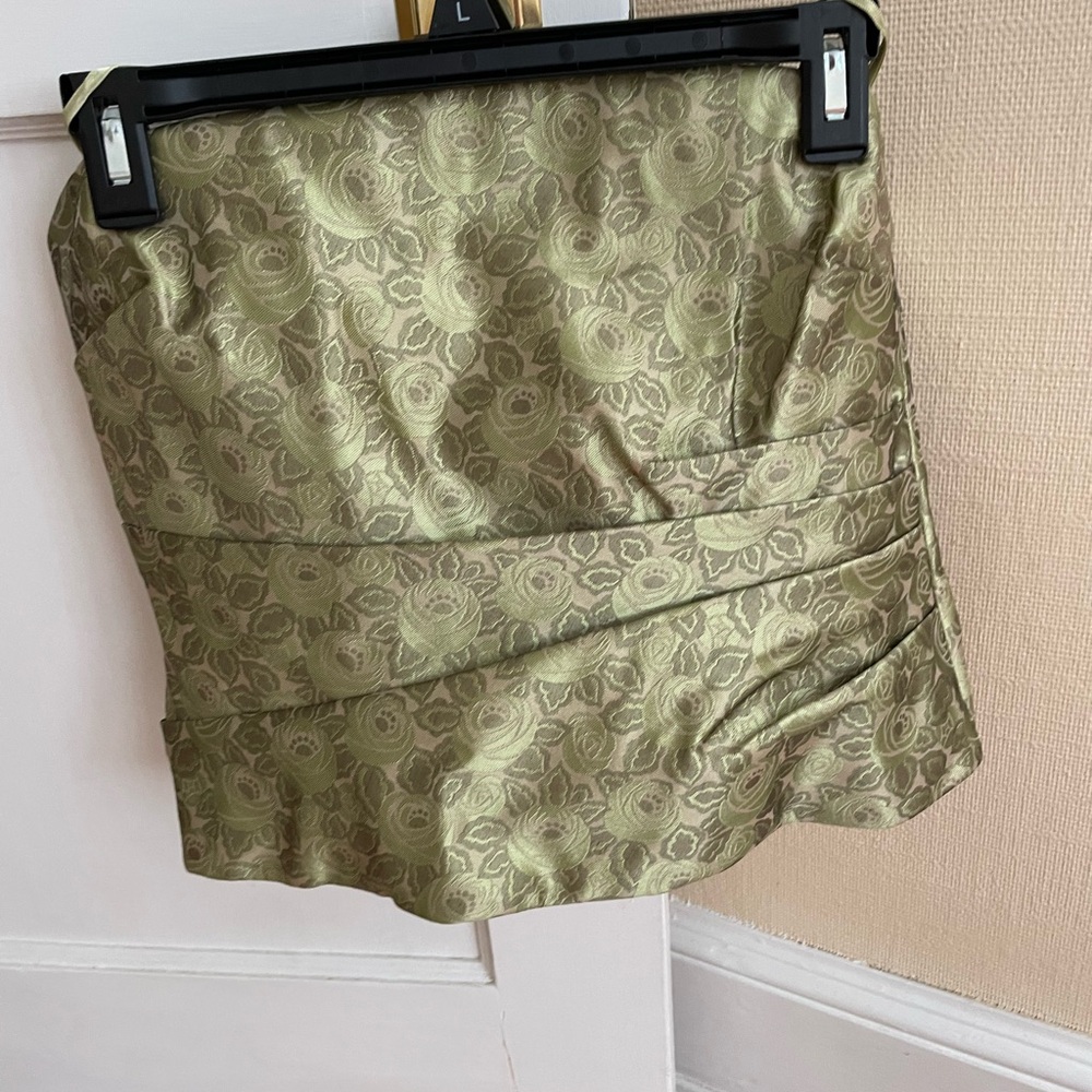 Kay Unger Green strapless top
